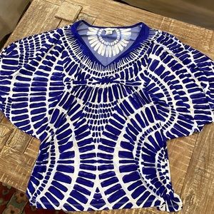 Trina Turk Print Tunic Swimsuit Coverup Medium